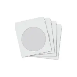Sleeve for CD/DVD HERLITZ with self-adhesive flap and window, white, pack of 1000