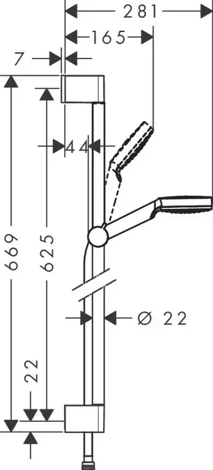 Hansgrohe Crometta shower system 26535400 Photo 2