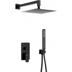Concealed Shower Set kfa² MOKAIT (2021) with 3‑function Valve and Black Finish