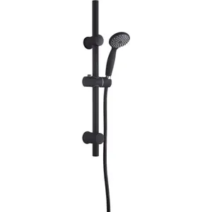 Shower set INVENA IEAU-02-001 on riser rail DARK 3F — wall-mounted handheld shower kit