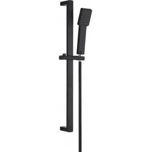 Shower set Vendita Borg Black — wall-mounted shower kit, single-function handset, matte black