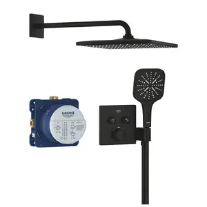 Душевая система GROHE Grohtherm SmartControl чёрная — термостатическое управление, 1 шт.