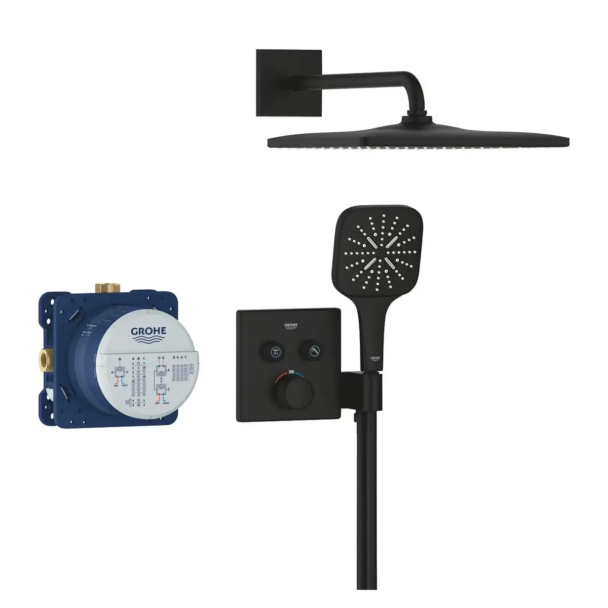 GROHE Grohtherm SmartControl dušas sistēma melna Photo 2