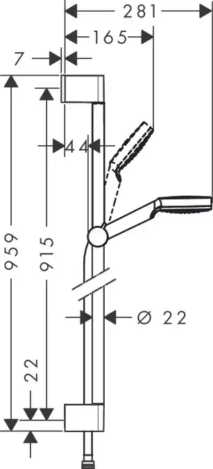 Hansgrohe Crometta dušas sistēma 26537400 Photo 2