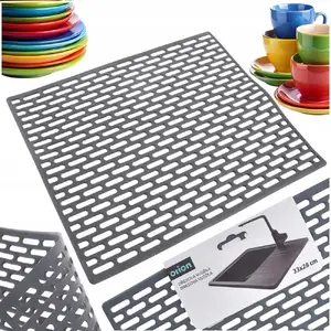 Sink Mat ORION Ori_150918 — perforated grey rubber, anti-slip 33×28 cm