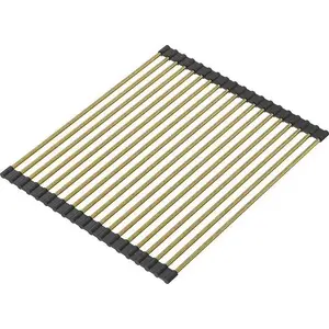Shower tray JetWorld Qmata PVD gold 430 x 320 mm, 19 slots