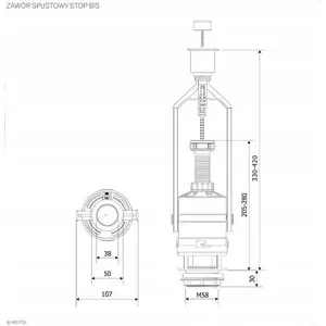 Drain Valve KK-Pol KF model 350/ZSD/211-00-T0 by KK-Pol