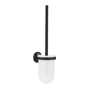 Bathroom accessory set GROHE Essentials in Black — single-piece towel hook or holder