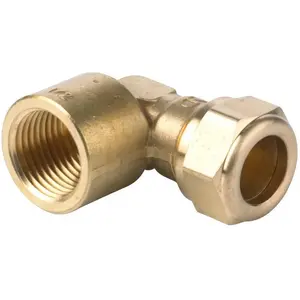 Compression 90° Elbow Coupling Conex VSH 18 mm x 3/4" – brass plumbing fitting