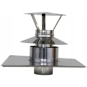 Кровельная вытяжная насадка SpiroFlex 60/100 turbo с кровельной пластиной (модель SX-TDN60/100WPD)
