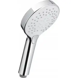 Hand shower kfa² ANGELIT 3-function round with button, white-chrome