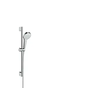 Душевая система hansgrohe Croma Select S (хром/белый) — настенный комплект с ручным и верхним душем