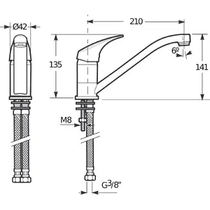 Кухонный смеситель Sourcing TALAS H3511N10042301