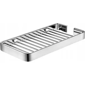Groziņa elements flīzēm 16x10, plata rāmis, hroms — Optimal 16.041