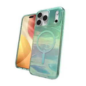 Чехол Snap Zagg Milan для Apple iPhone 17 Pro Max — графен, 6,9" (зелёный иридесцентный)