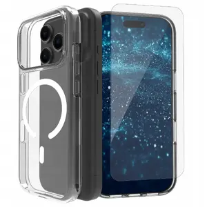 Roobix case set 3-in-1 for iPhone 17 Pro Max (MagSafe case + screen glass + camera lens protector)