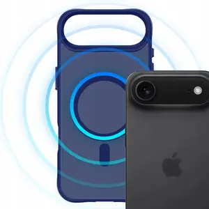 Protective magnetic phone case 3MK MagCase for Apple iPhone Air — Smoke MagCase Blue