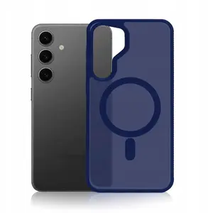 Protective MagCase for Samsung Galaxy S24 by 3MK — Smoke Blue magnetic phone case
