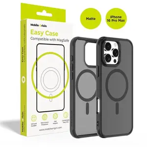 Mobile Origin Hybrid MagSafe Case for iPhone 16 Pro Max, matte black, MagSafe-compatible protective case