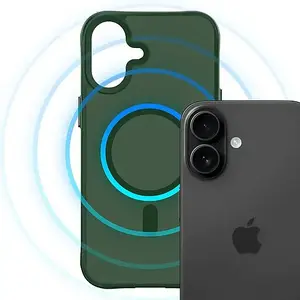 Aizsargvāciņš MagCase priekš Apple iPhone 16 no 3MK — Smoke MagCase Green