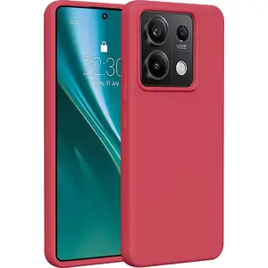 Силиконовый чехол Etteri для Xiaomi Redmi Note 13 Pro 5G — малиновый, мягкая защита