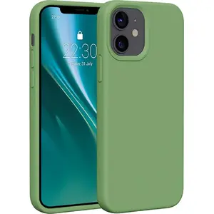 Силиконовый чехол Etteri для iPhone 12 / 12 Pro 6,1" ясно-зелёный (GSM183495)