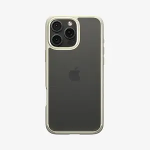 Чехол Spigen Crystal Hybrid Cover для iPhone 16 Pro Max — PC+TPU, для экрана 6.9", бежевый/прозрачный