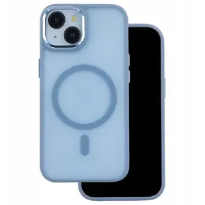 Защитная магнитная накладка Etteri для iPhone 16 Pro Max 6,9" светло-голубая