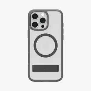 Чехол для мобильного телефона Spigen Ultra Hybrid S (MagFit) для iPhone 16 Pro Max — Cover, PC+TPU, 6.9" (17.5 см), прозрачный/серый