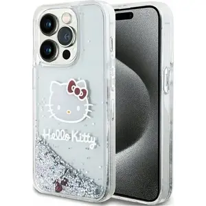 Sourcing hardcase for iPhone 15 Pro 6.1" silver — Liquid Glitter Charms Kitty Head