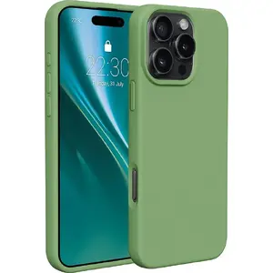 Silikona aizsargvāciņš Etteri priekš iPhone 16 Pro 6,3" — gaiši zaļš