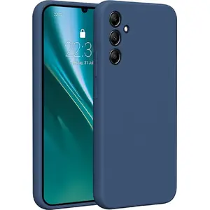 Silikona maciņš Etteri priekš Samsung Galaxy A34 5G — tumši zils