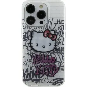 Sourcing hardcase smartphone case for iPhone 15/14/13 6.1" — Hello Kitty HKHCP15SHDGPHT white/white, IML Kitty On Bricks Graffiti