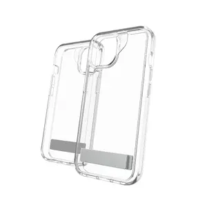 ZAGG aizsargvāciņš ar statīvu iPhone 16/15/14/13 — caurspīdīgs, grafēns/plastmasa, 6,1"