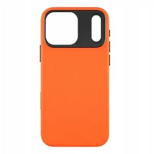 Phone case Yaxo Leather Gear Slim Case MagSafe for iPhone 17 Pro Max — Magma Orange