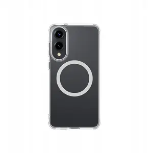 Phone case Amazingthing Minimal Mag Case with magnetic ring for Samsung Galaxy S25 Edge, silicone, transparent
