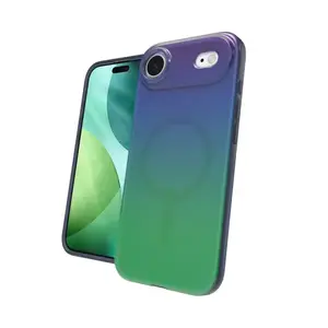 Чехол Snap ZAGG Milan для Apple iPhone 17 Air — графен, для экрана 6.5", зелёный/синий