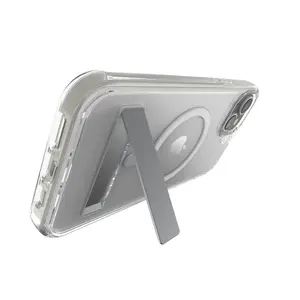 Protective Clear Cover Zagg Crystal Palace SnapKS for Apple iPhone 15 Plus / iPhone 14 Plus, fits 6.7" screens, transparent, desktop stand