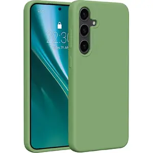 Silicone phone case Etteri for Samsung Galaxy S24 Plus — light green
