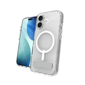 Прозрачный чехол-крышка с подставкой Snap Kickstand - Zagg International Crystal Palace для Apple iPhone 17, графен, до 6,3"