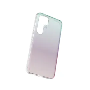 Aizsargvāks Zagg Milan priekš Samsung Galaxy S24 — grafēns un pārstrādāta plastmasa, piemērots 6,2" ekrānam, zaļi-rozā iridējošs