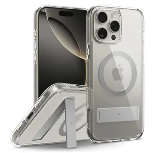 Чехол Caseology для iPhone 16 Pro Capella Mag (с подставкой) прозрачный серый — PC+TPU, для экрана 6,3"
