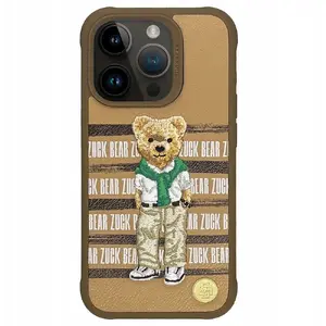 Protective case Zuck Bear SAN FRANCISCO FORTUNE for iPhone 15 Pro, model ZB-IP15SFE-P6.1GSB, golden state bear design