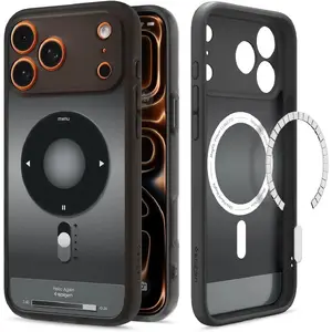 Чехол Spigen Ultra Hybrid (MagFit) для iPhone 17 Pro — PC+TPU, для экрана 6,3", чёрный