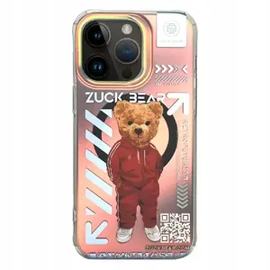 Aizmugures vāciņš INNE ZUCK BEAR NEW YORK NEVER SLEEPS MAG saderīgs ar MagSafe priekš iPhone 15 Pro Max — Brooklyn Baller