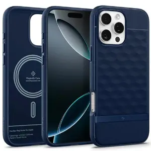 Phone case Caseology Parallax Mag for iPhone 16 Pro — dark blue, PC + TPU, for 6.3" screen