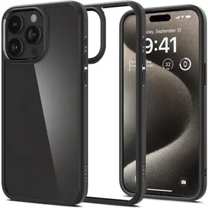 Mobile phone case Spigen ACS06474 cover for iPhone 15 Pro, 6.1" (15.5 cm), TPU+PC, black/transparent