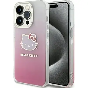 Hardcase phone case Sourcing for iPhone 15 Pro 6.1" pink IML Gradient Electrop Kitty Head