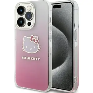 Жесткий защитный чехол Sourcing для iPhone 14 Pro 6,1" розовый — IML градиент с Hello Kitty