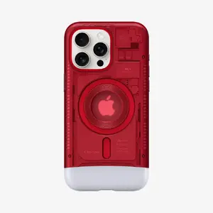 Защитный чехол Spigen для iPhone 15 Pro — Classic C1 MagFit, TPU+PC, красный, для 6.1"